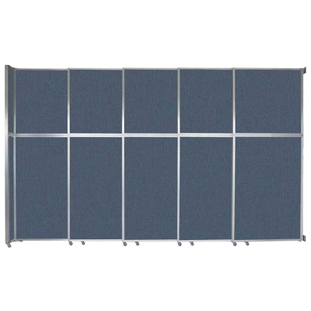 Versare Operable Wall Sliding Room Divider 15'7" x 10'3/4" Ocean Fabric 1072515-1